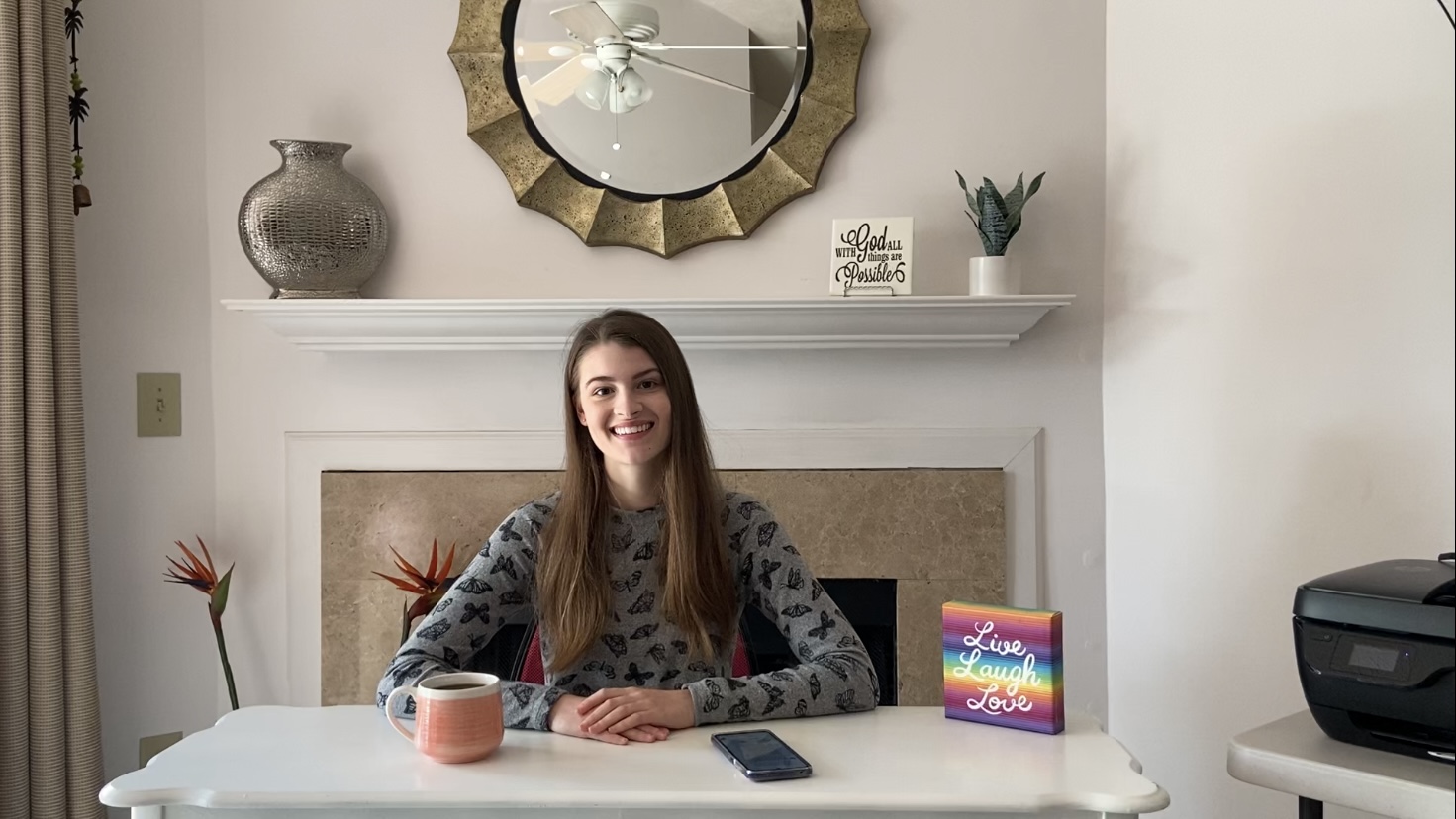 Alia at her desk