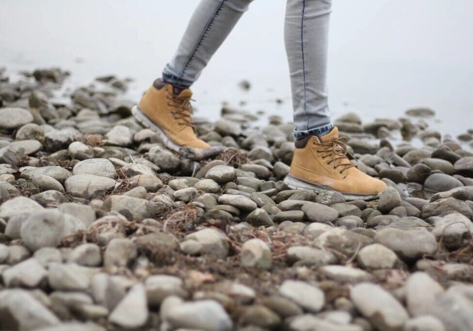 closeup shot of legs of a person walking